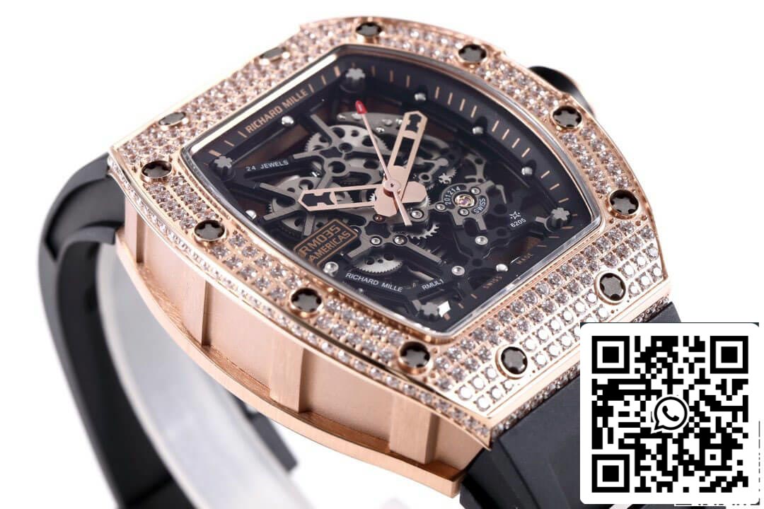 Richard Mille RM035 Cassa con diamanti KV Factory in scala 1:1 delle Americhe