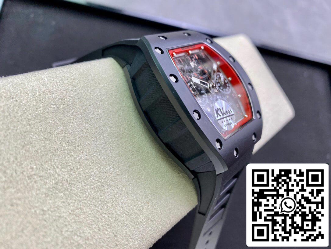 Richard Mille RM011 1:1 Mejor Edición KV Factory Cerámica Correa Negra