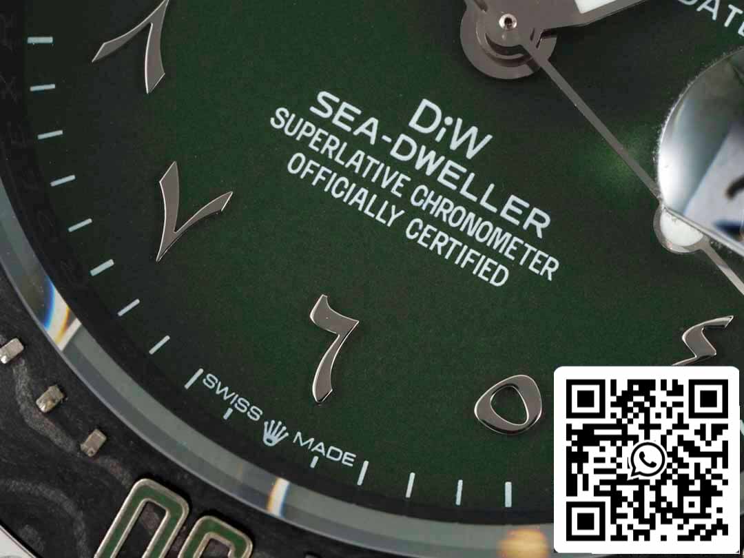 Rolex Sea-Dweller 1:1 Mejor Edición Diw Factory Fibra de Carbono Esfera Verde