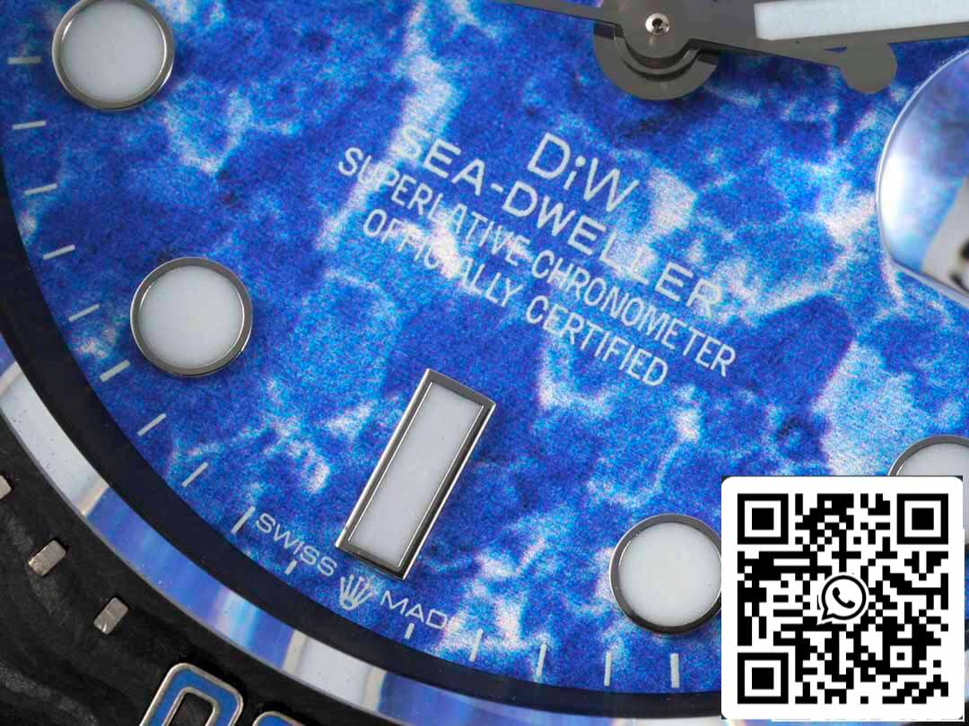 Rolex Sea-Dweller 1:1 Mejor Edición Diw Factory Fibra de Carbono Esfera Azul