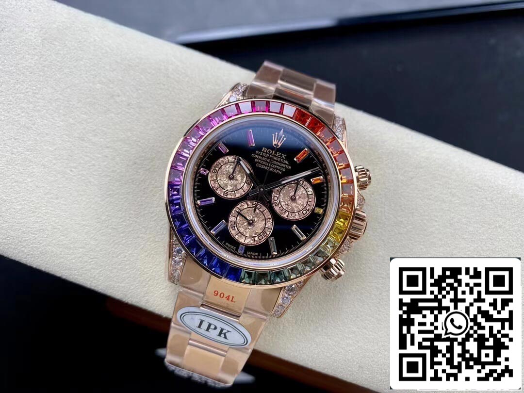 Rolex Daytona 116595 RAINBOW Rose Gold 1:1 Best Edition IPK Factory Rose Gold