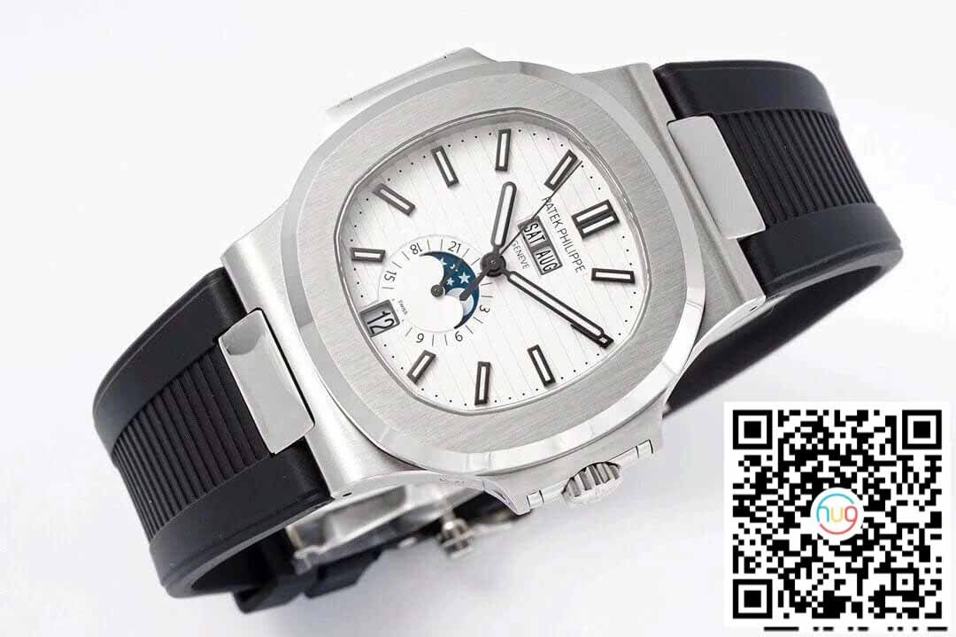 Patek Philippe Nautilus 5726/1A-010 1:1 Mejor edición PPF Factory Correa de caucho negra