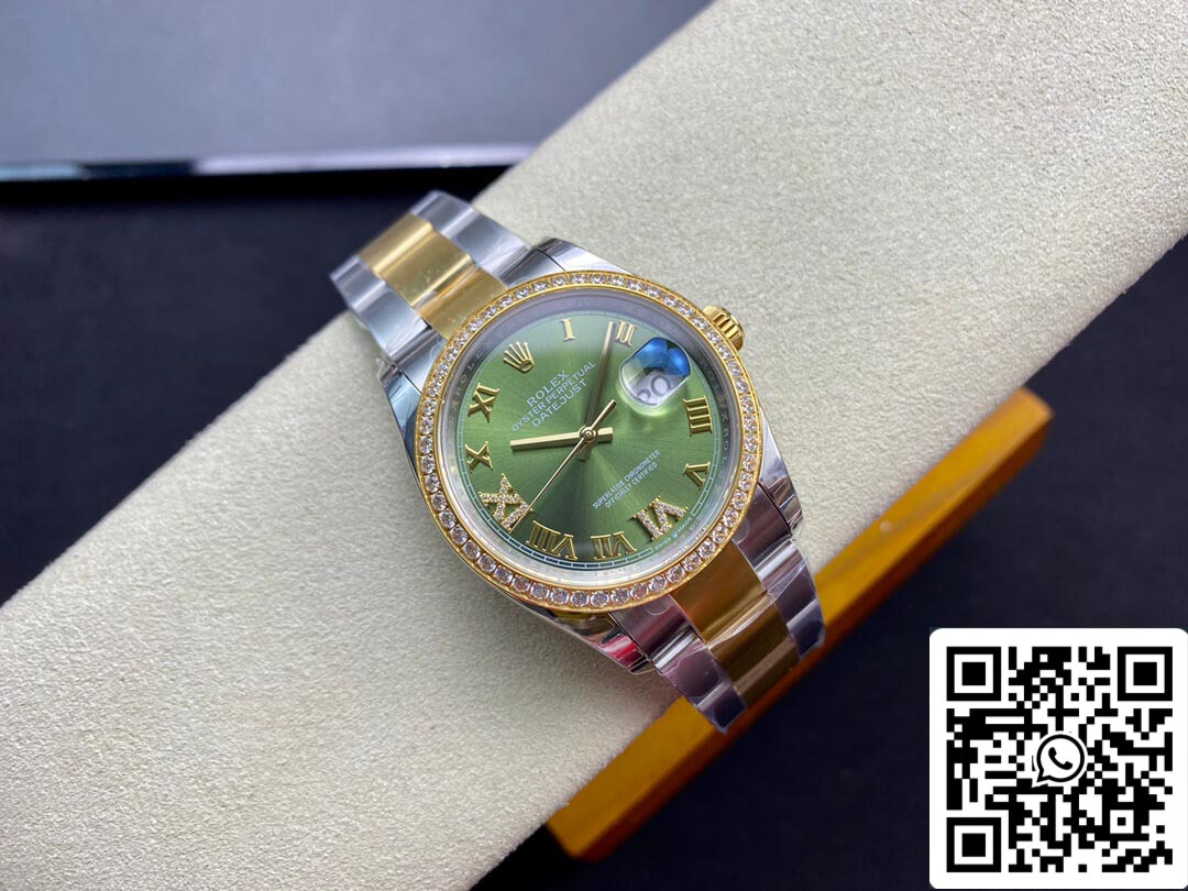 Rolex Datejust M126283RBR-0012 1:1 Mejor Edición EW Factory Esfera Verde