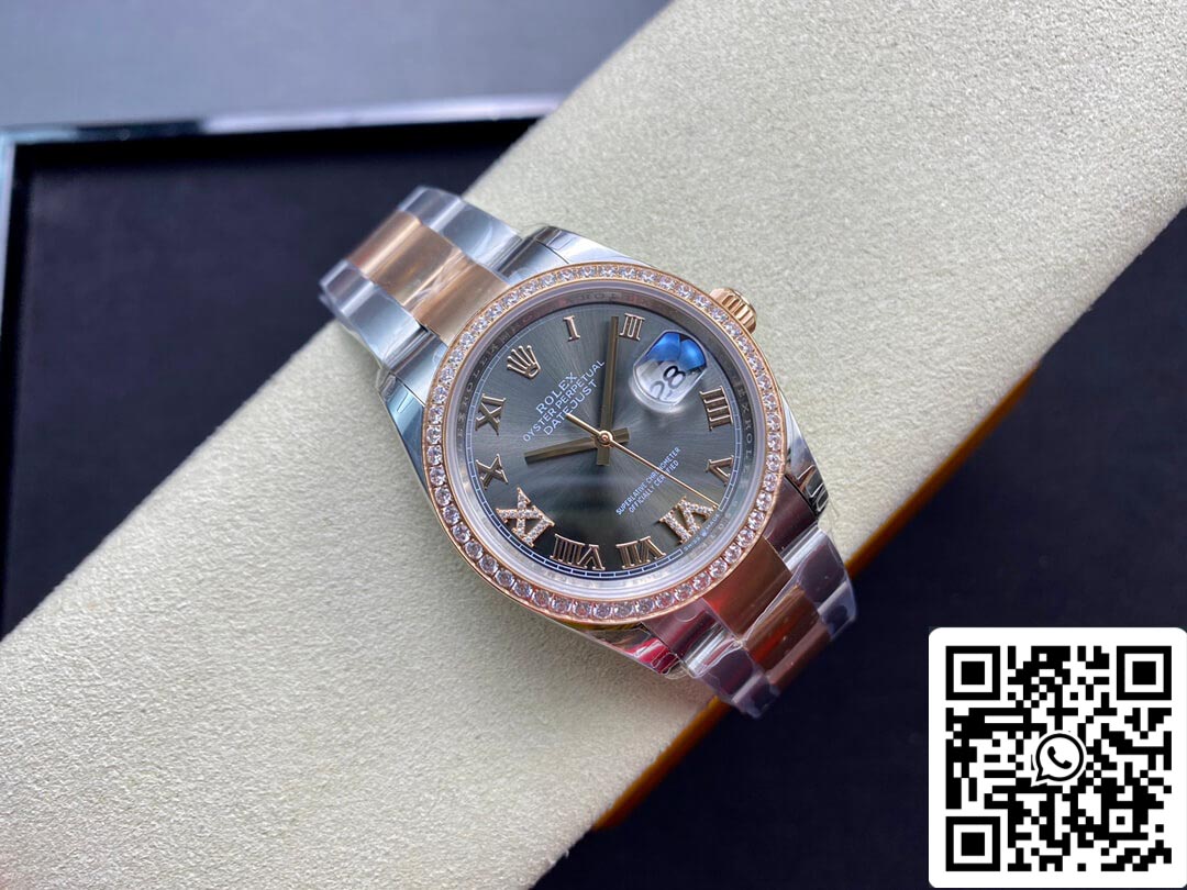 Rolex Datejust M126281RBR-0012 1:1 Best Edition EW Factory quadrante grigio scuro