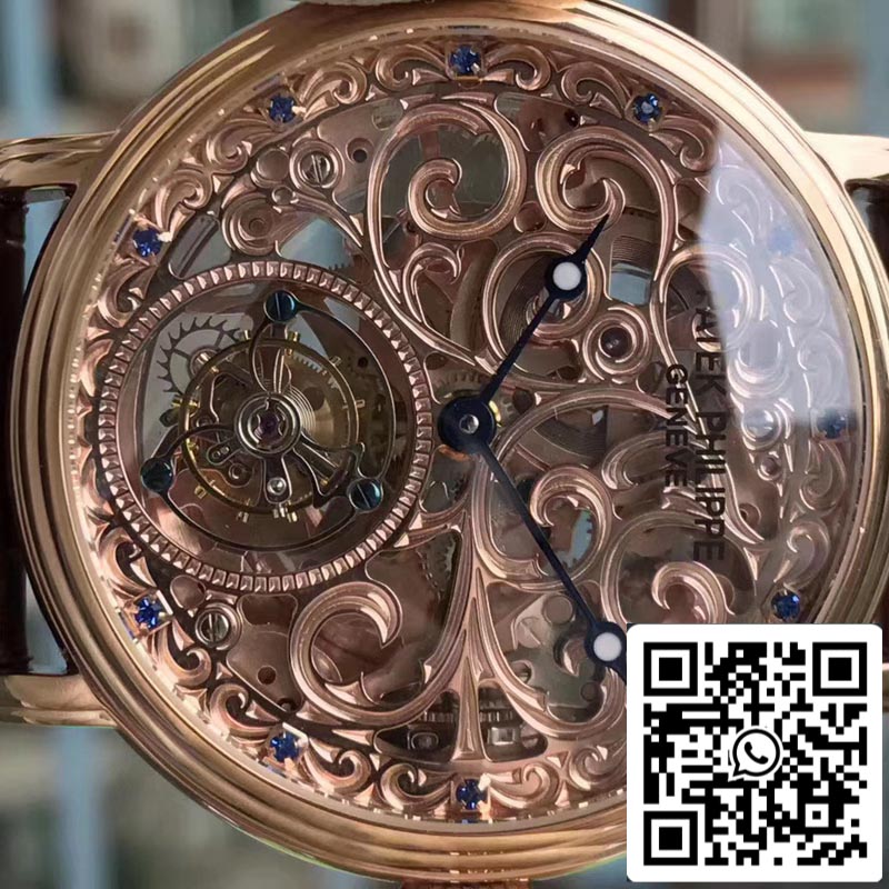 Patek Philippe Tourbillon Sapphire 1:1 Best Edition Rose Gold Swiss Tourbillon