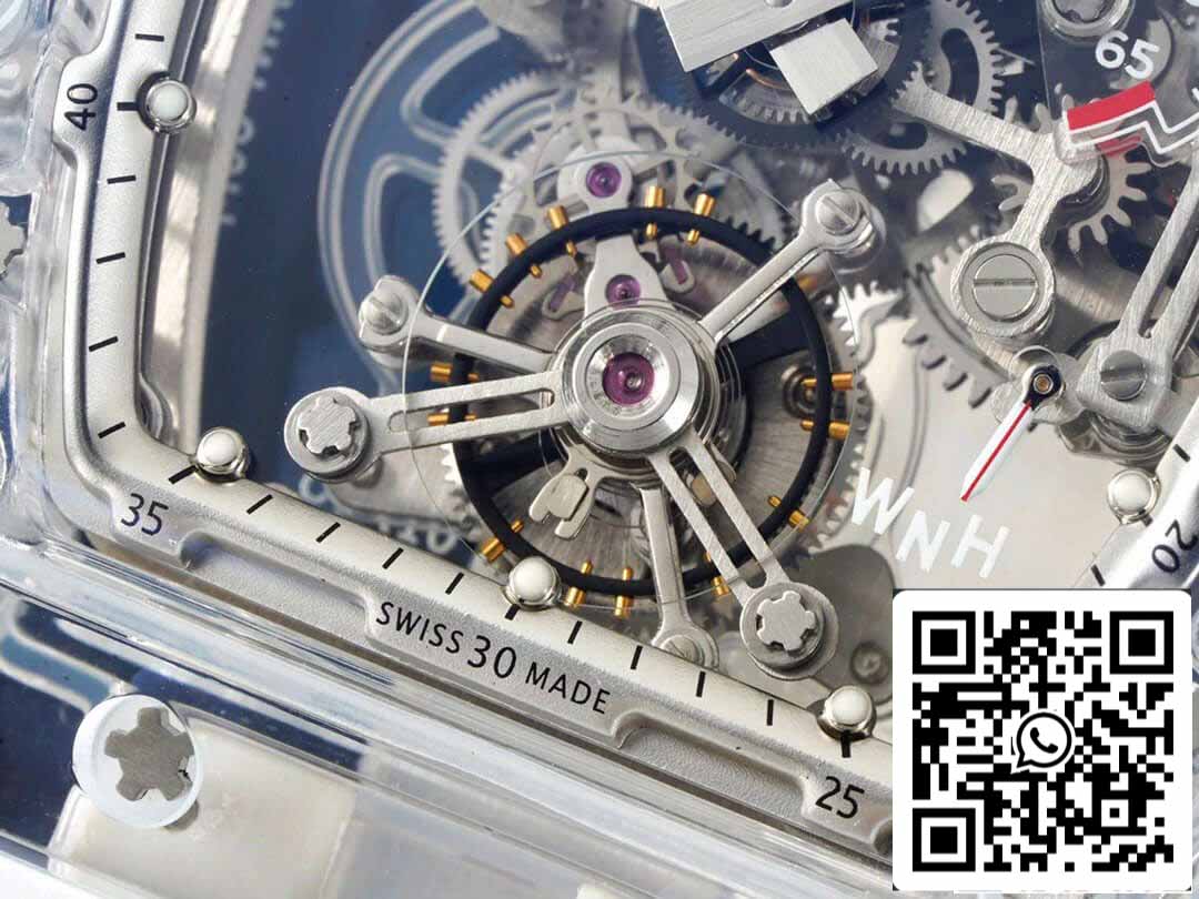 Richard Mille RM 56-01 Tourbillon 1: 1 Best Edition RM Factory cinturino in caucciù bianco