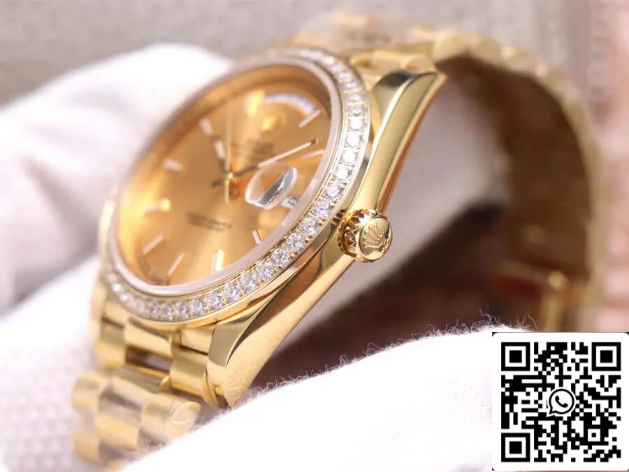 Rolex Day Date M228348RBR-0008 1:1 Mejor edición EW Factory Oro amarillo de 18 quilates