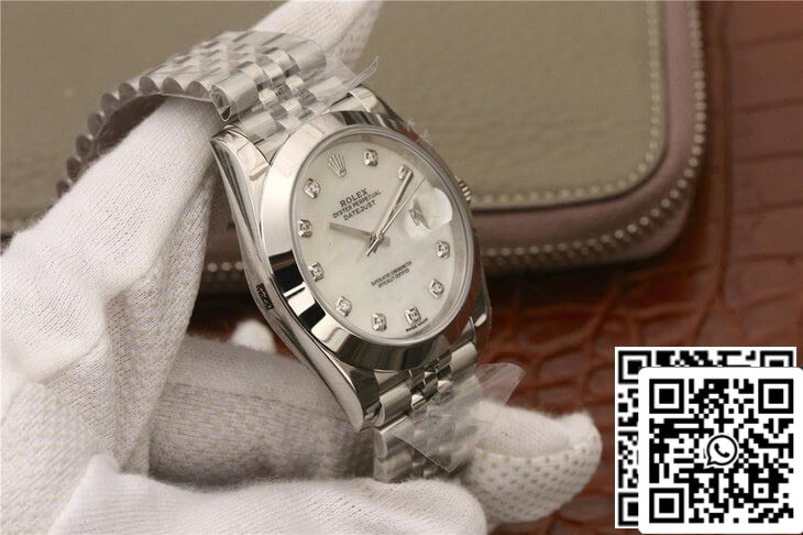 Rolex Datejust M126300 1:1 Mejor Edición EW Factory Esfera Fritillary Blanca