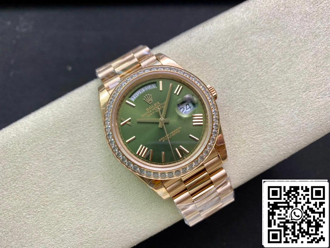 Rolex Day Date M228345RBR-0011 1:1 Mejor Edición EW Factory Esfera Verde