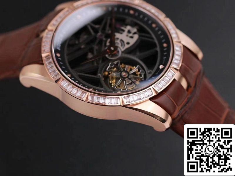 Roger Dubuis Excalibur RDDBEX0404 1:1 Migliore edizione JB Factory V3 Tourbillon in oro rosa svizzero RD505SQ