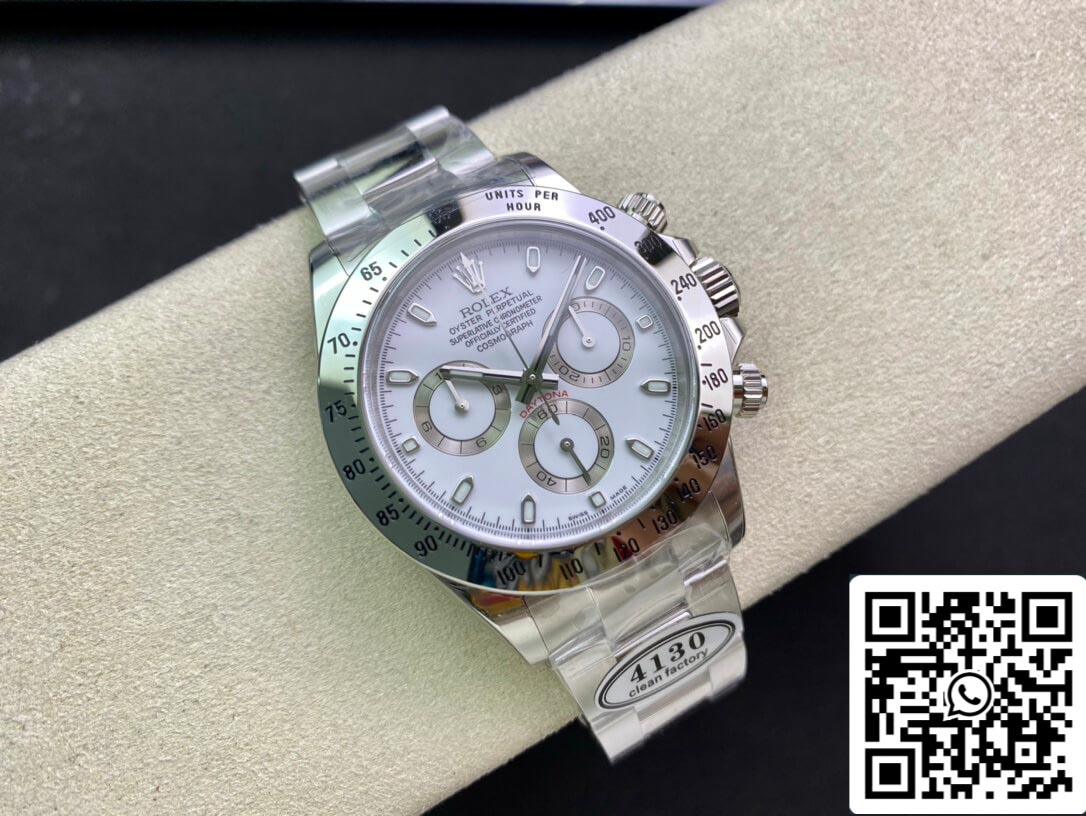 Rolex Cosmograph Daytona 116520LN 1:1 Best Edition Clean Factory quadrante bianco