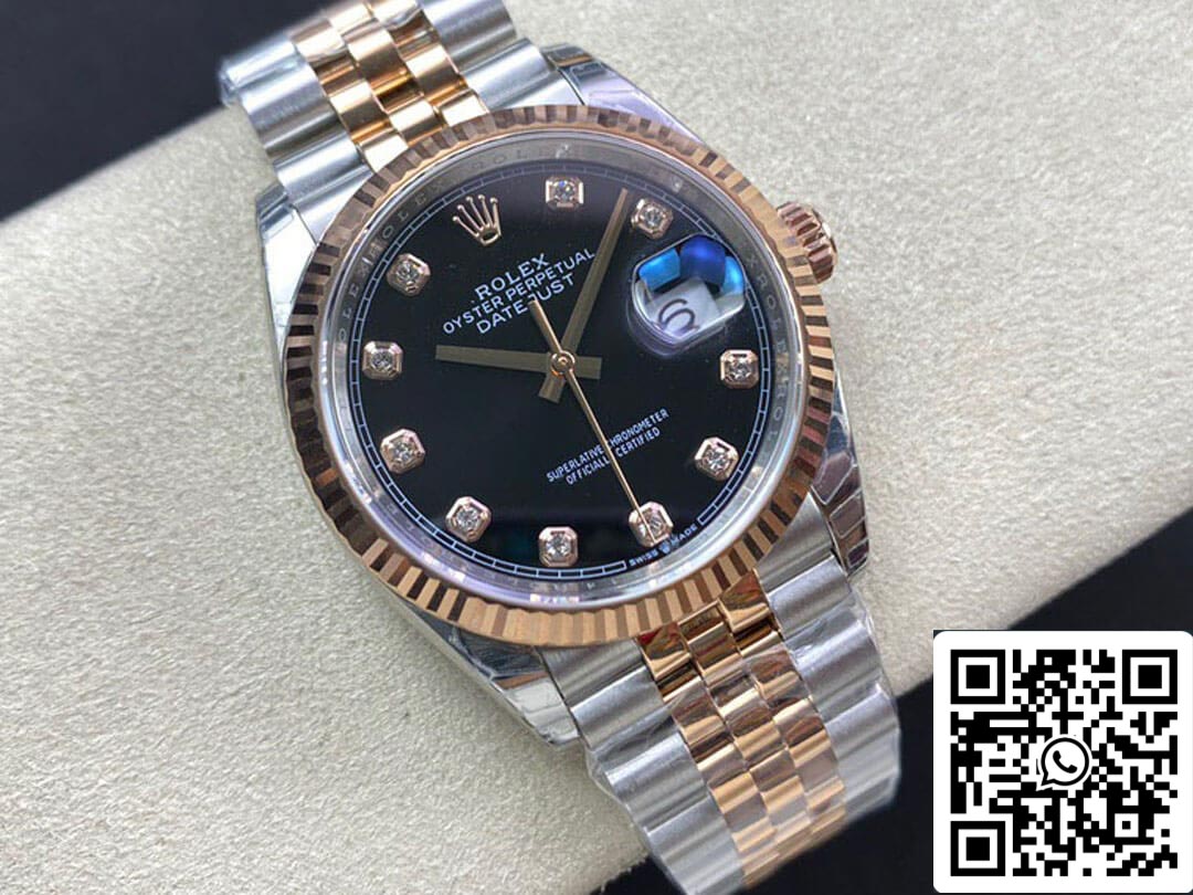 Rolex Datejust M126231-0019 1:1 Best Edition EW Factory quadrante nero