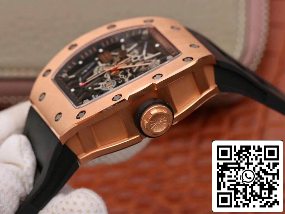 Richard Mille RM035 Americas KV Factory 1: 1 Best Edition cinturino nero in oro rosa