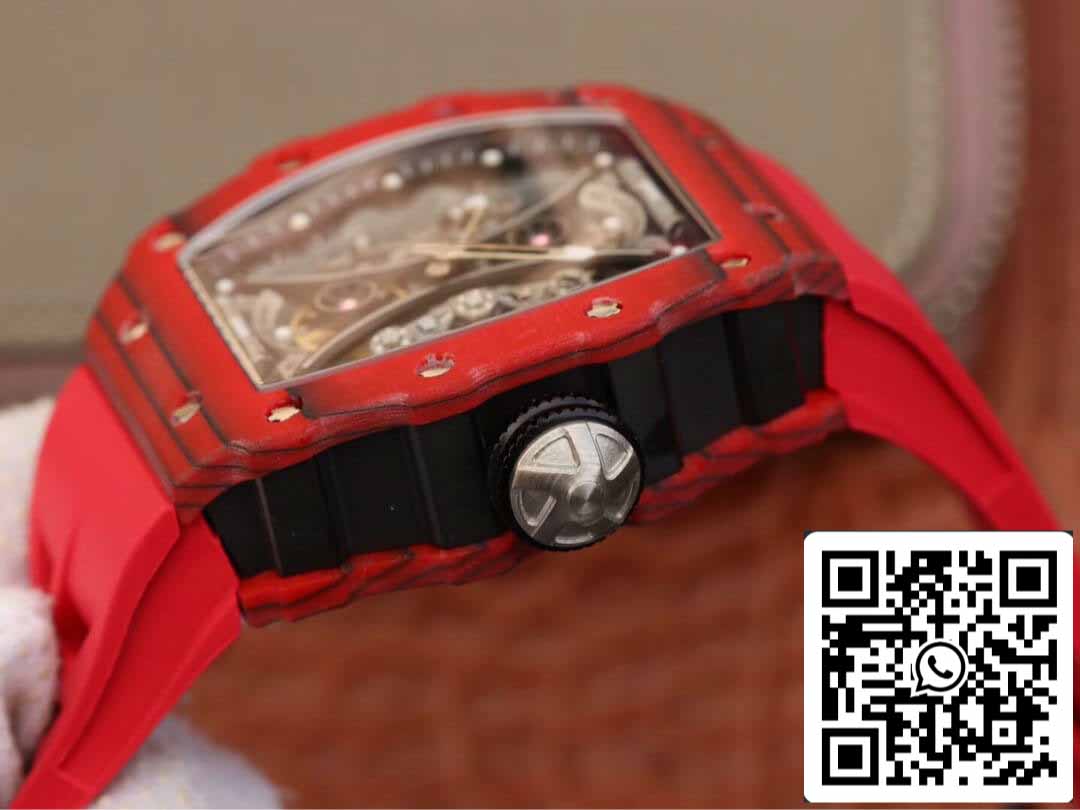 Richard Mille RM53-01 1:1 Best Edition KV Factory Red TPT Fibra di carbonio