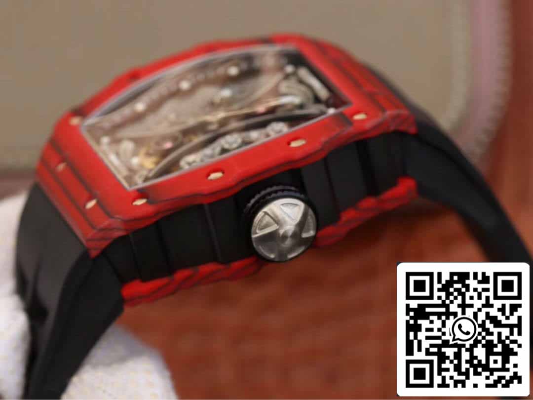 Richard Mille RM53-01 1:1 Mejor Edición KV Factory TPT Correa Negra de Fibra de Carbono