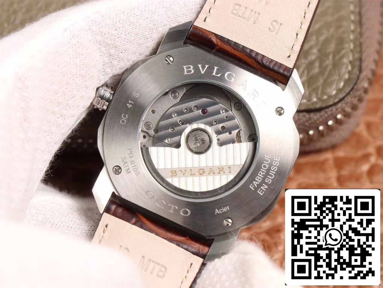 Bulgari Octo 102705 1:1 Best Edition BV Factory quadrante marrone rossastro