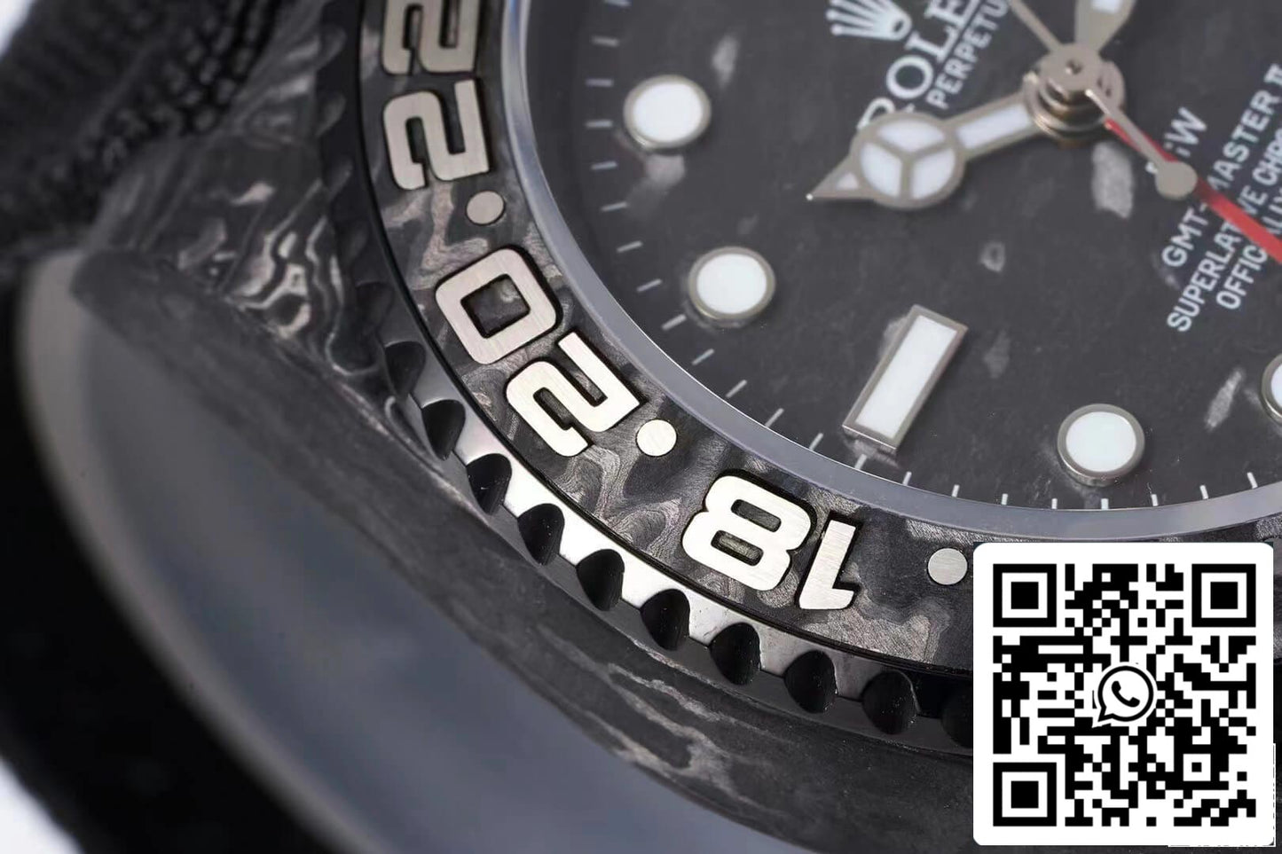 Rolex GMT-MASTER II Diw 1:1 Best Edition Cinturino in tessuto nero in fibra di carbonio