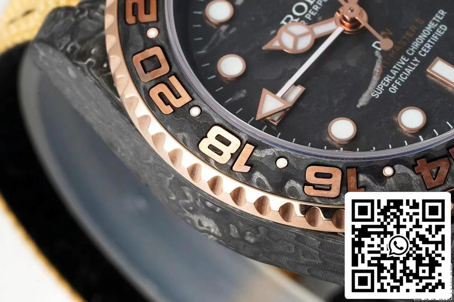 Rolex GMT-MASTER II Diw 1:1 Mejor edición Correa de tela marrón