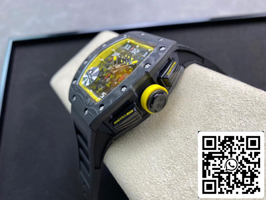 Richard Mille RM-011 Cinturino giallo KV Factory 1: 1 della migliore edizione