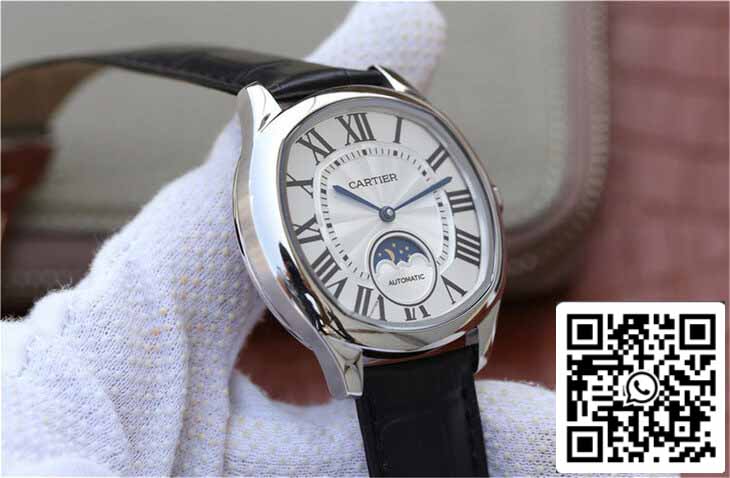 Drive De Cartier Moonphase WSNM0008 1:1 Mejor Edición Acero Inoxidable