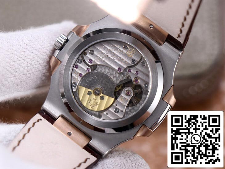 Patek Philippe Nautilus 5712GR-001 Cintura in pelle oro rosa PF Factory 1:1 Best Edition