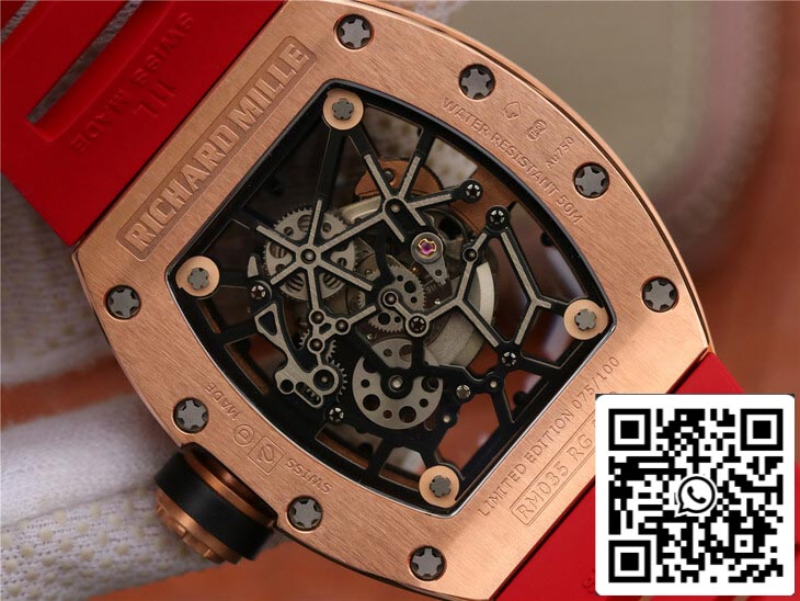 Richard Mille RM035 Americas KV Factory 1:1 Mejor Edición Oro Rosa