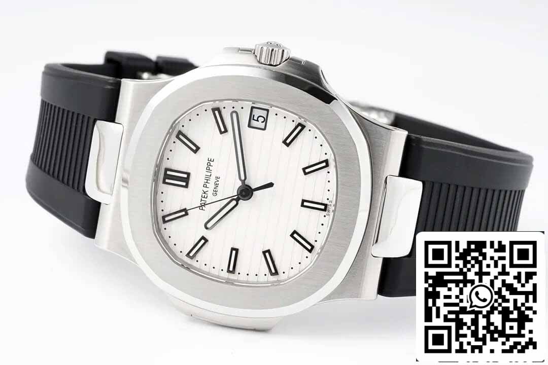 Patek Philippe Nautilus 5711 1:1 Mejor edición PPF Factory esfera blanca correa de caucho