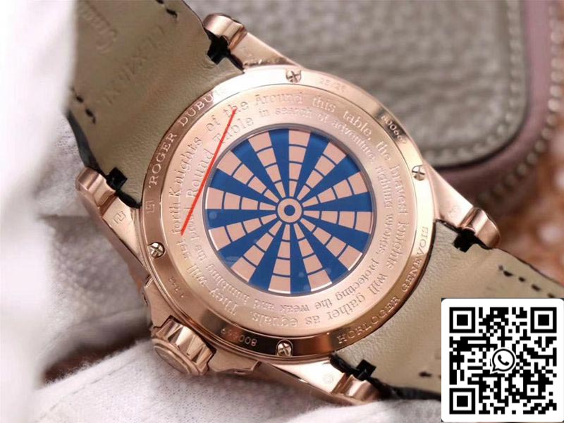 Roger Dubuis Excalibur RDDBEX0684 1:1 Best Edition ZZ Factory Rose Gold Blue Dial Swiss ETA9015