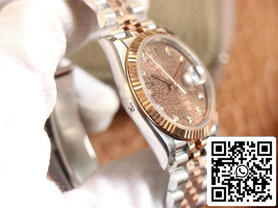 Rolex Datejust M126231-0025 1:1 Mejor edición EW Factory Esfera color chocolate oro rosa