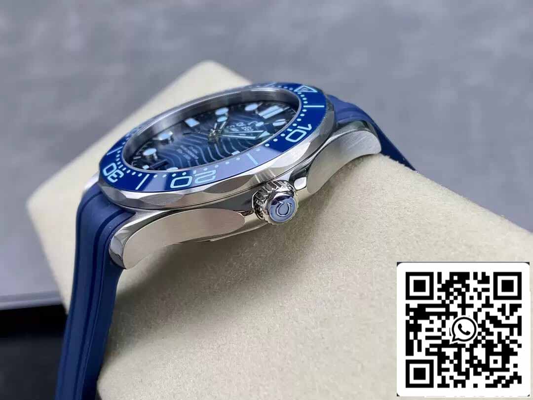 Omega Seamaster Diver 300M 210.32.42.20.03.002 Cinturino in caucciù Summer Blue 1: 1 Best Edition VS Factory