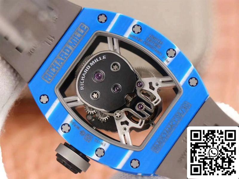 Richard Mille RM052-01 1:1 Best Edition JB Factory Blue Ceramic Swiss Tourbillon