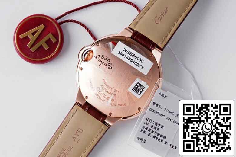 Replica Ballon Bleu De Cartier 42MM WGBB0030 AF Factory cassa in oro rosa