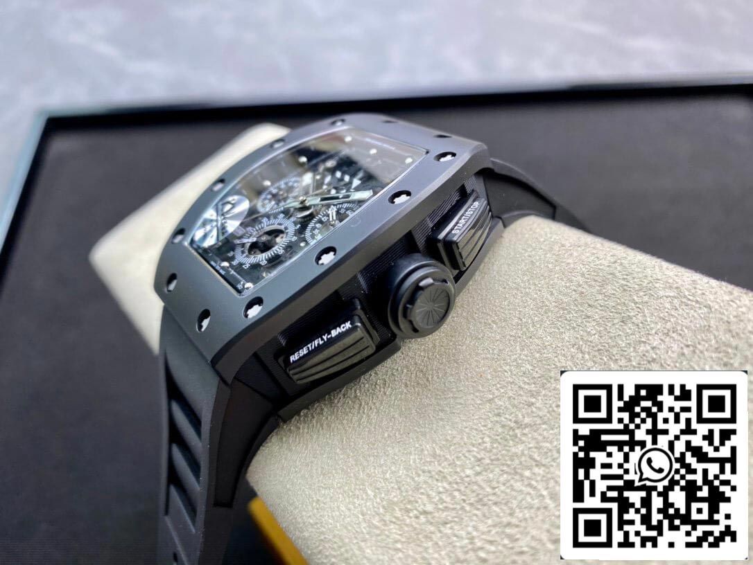 Richard Mille RM011 1:1 Best Edition KV Factory Custodia in ceramica nera