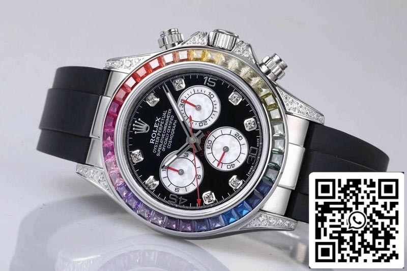 Rolex Daytona 116599RBOW 1:1 Mejor edición BL Factory esfera negra Suiza ETA4130