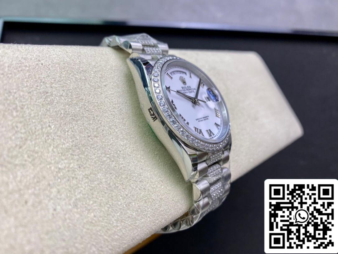 Rolex Day Date M128349RBR-0026 1:1 Mejor edición EW Factory esfera blanca