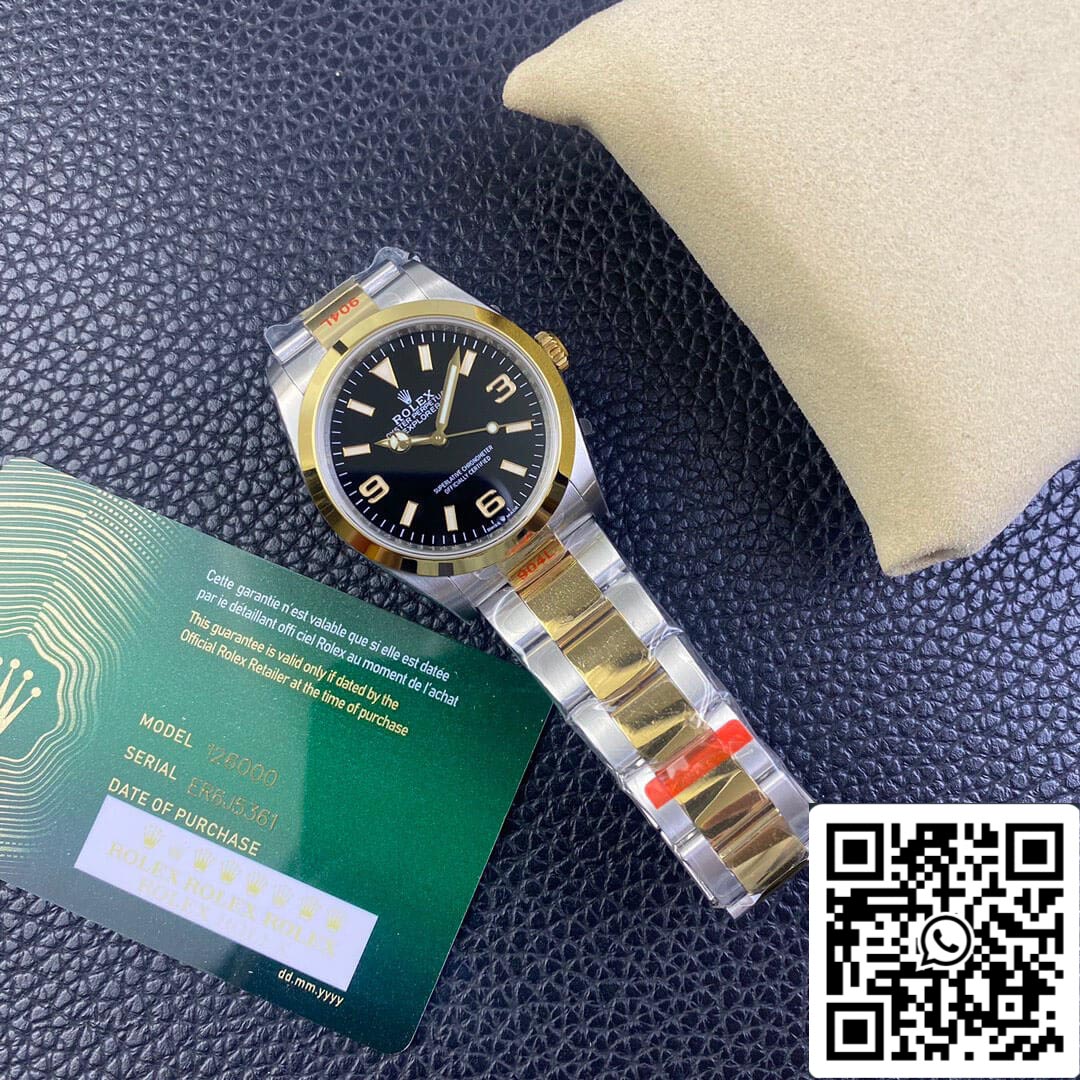 Rolex Explorer M124273-0001 1:1 Mejor Edición EW Factory Oro Amarillo