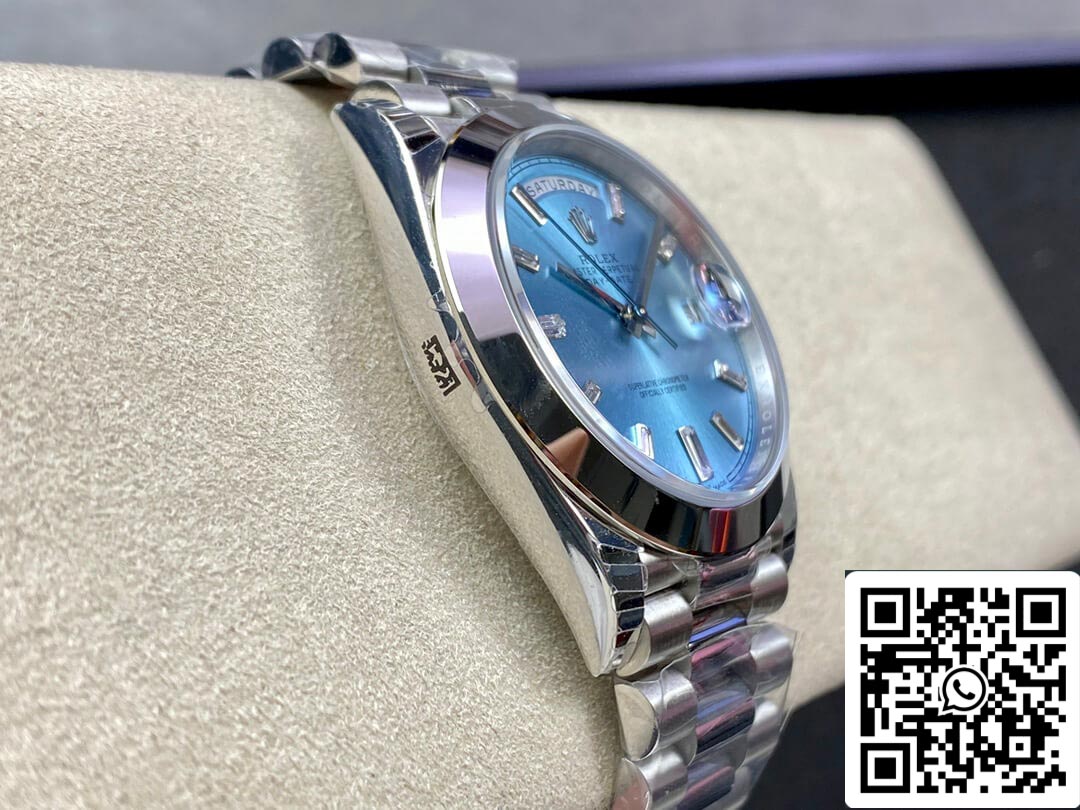 Rolex Day Date 228206 1:1 Best Edition EW Factory quadrante blu ghiaccio