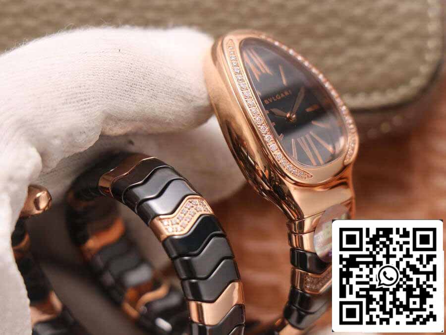 Bvlgari Serpenti 1:1 Best Edition BV Factory Rose Gold Diamonds