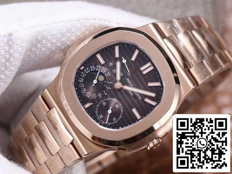 Patek Philippe Nautilus 5712/1A-001 1:1 Mejor edición PF Factory Movimiento suizo en oro rosa