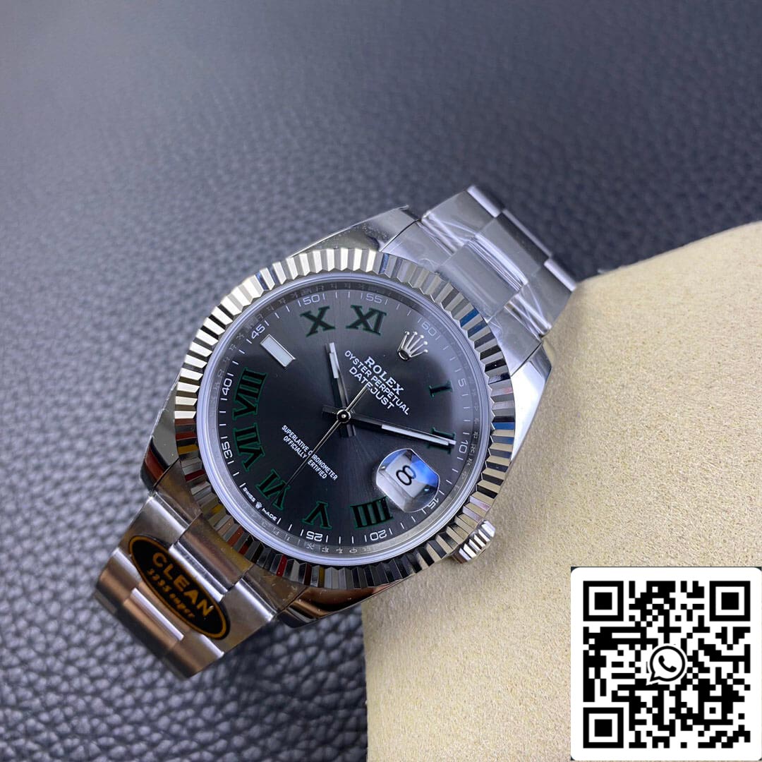 Rolex Datejust M126334-0021 41 mm quadrante Wimbledon fabbrica pulita