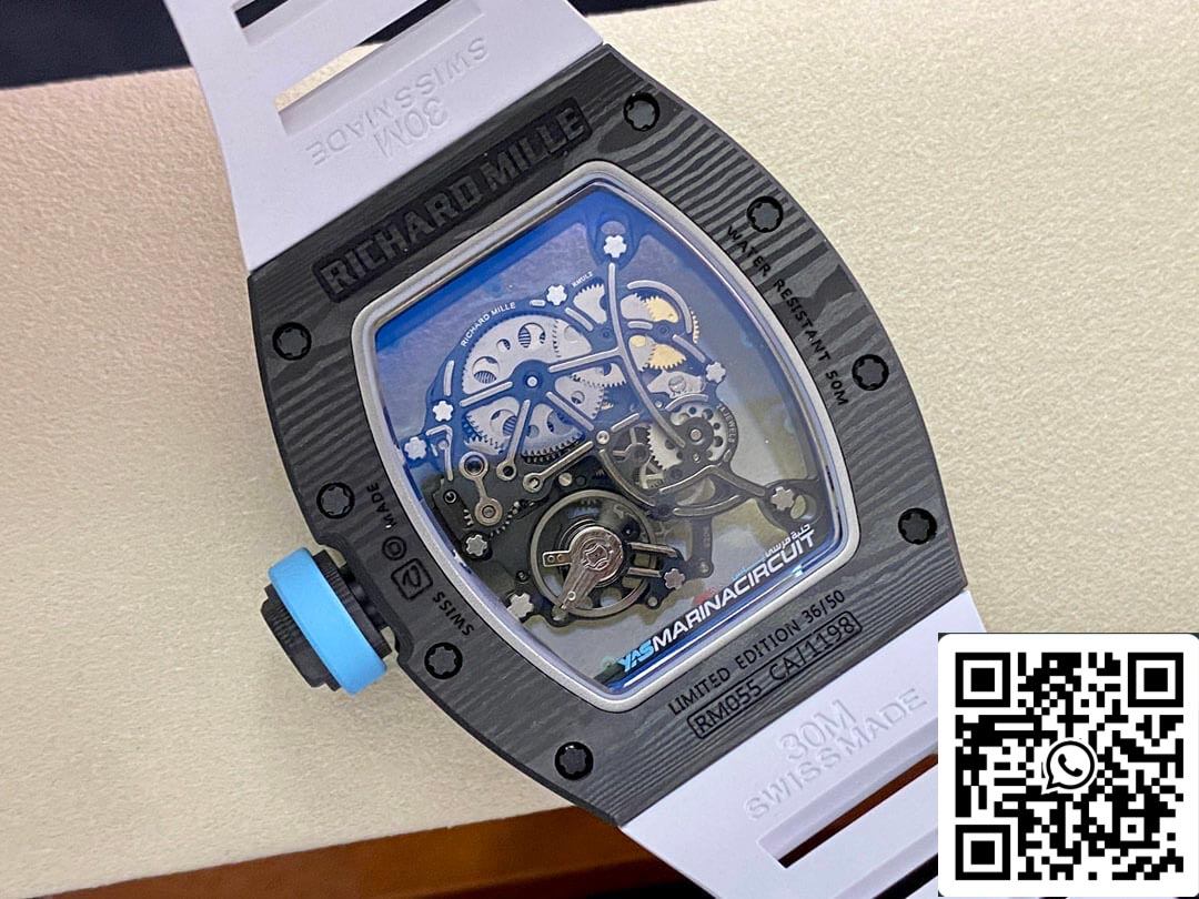 Richard Mille RM-055 1:1 Best Edition BBR Factory Fibra di carbonio