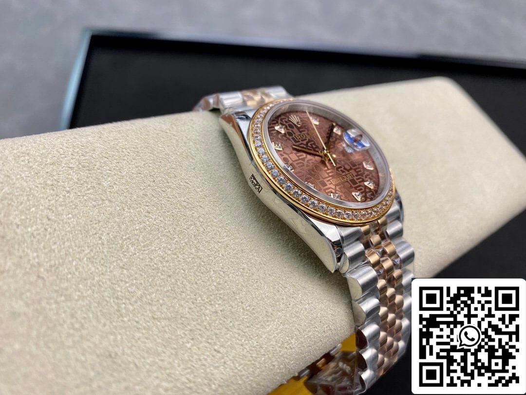 Rolex Datejust M126281RBR-0013 1:1 Mejor edición BP Factory esfera marrón