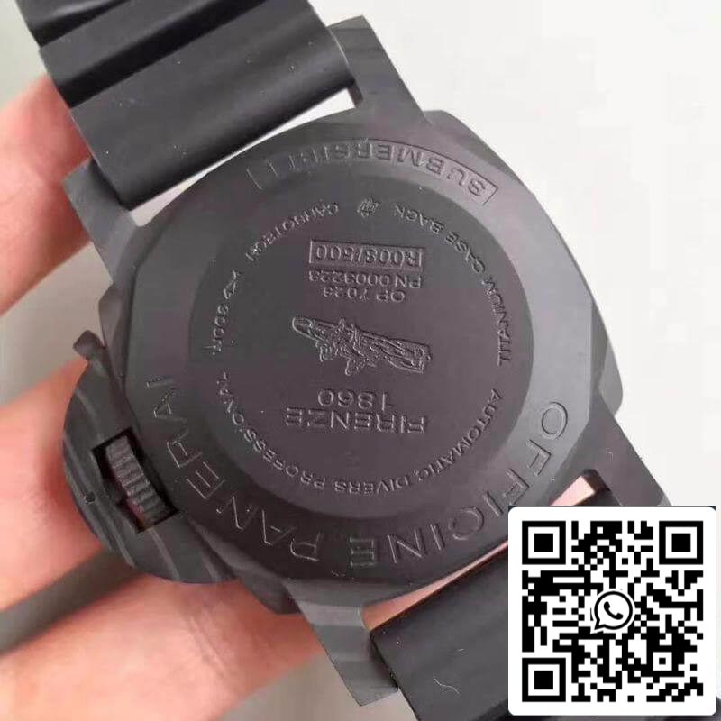 Panerai Luminor Sumergible PAM616 VS Factory Hombres Relojes 1:1 Mejor Edición Swiss ETA P9000 Negro