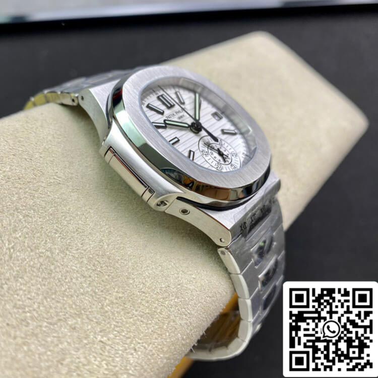 Patek Philippe Nautilus 5980/1A-019 1:1 Mejor Edición 3K Factory V2 Esfera Blanca