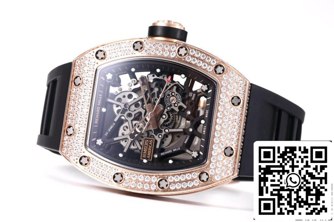 Richard Mille RM035 Cassa con diamanti KV Factory in scala 1:1 delle Americhe