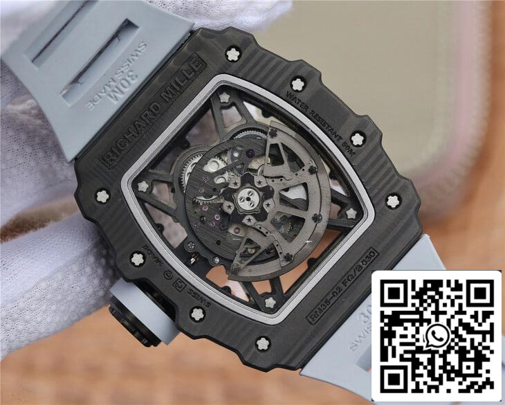 Richard Mille RM-035 KV Factory 1:1 Best Edition Fibra di carbonio nera