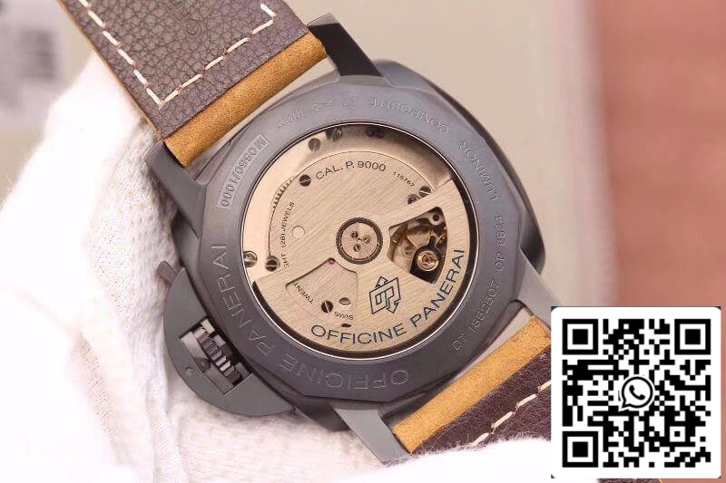 Panerai Luminor PAM386 VS Factory 1:1 Mejor edición Swiss ETA P9000 Esfera y manecillas grises superluminosas