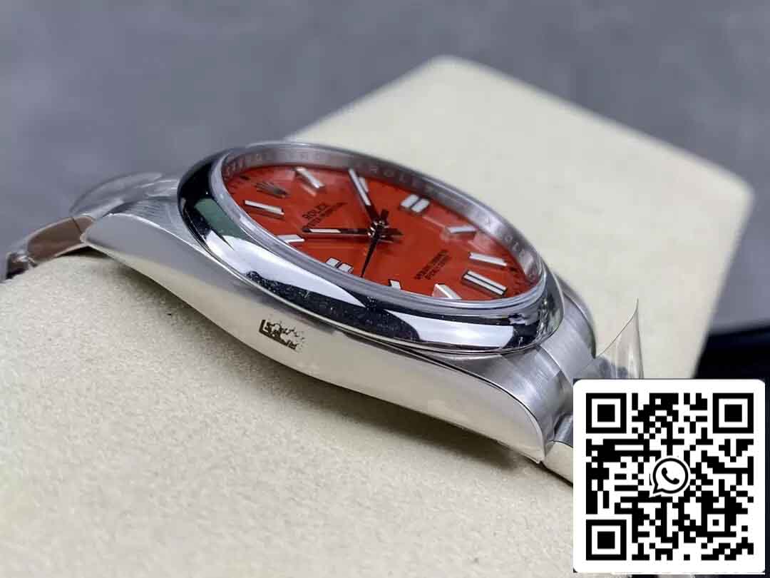 Rolex Oyster Perpetual M124300-0007 41MM 1:1 Best Edition Clean Factory quadrante rosso corallo