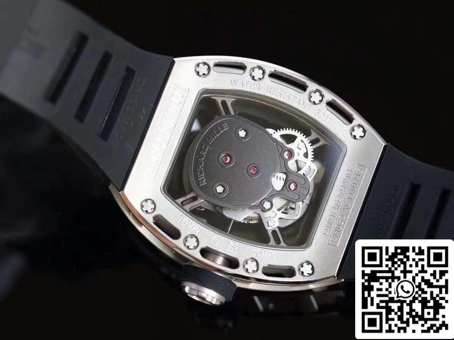 Richard Mille RM052 Z Factory 1:1 Mejor Edición Suizo ETA6T51 Esfera Negra con Calavera