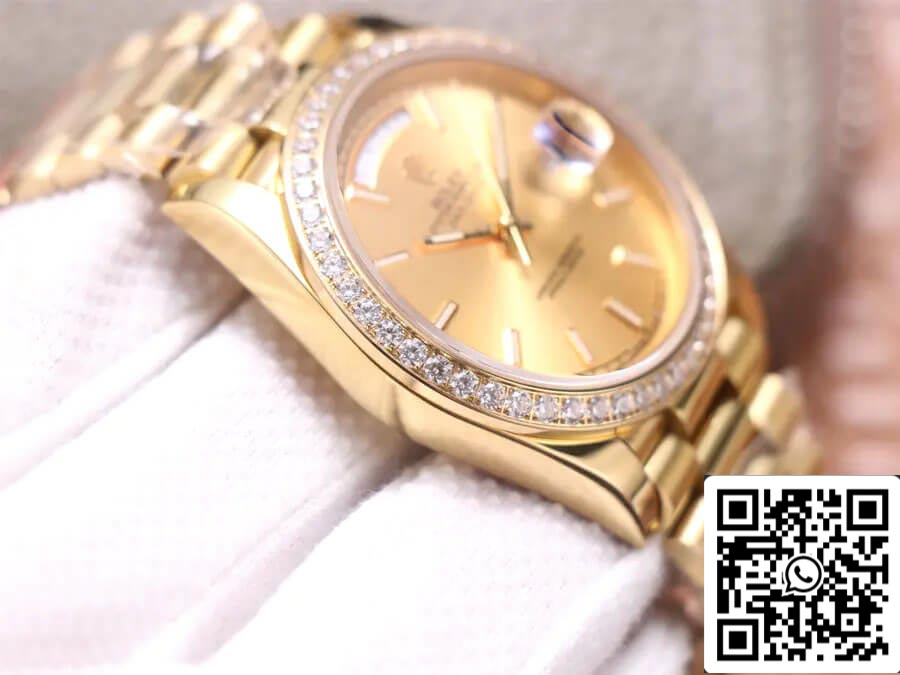 Rolex Day Date M228348RBR-0008 1:1 Mejor edición EW Factory Oro amarillo de 18 quilates